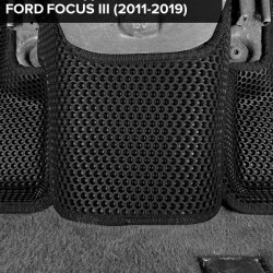 3D коврики EVA с бортами Ford Focus III рестайлинг седан, хэтчбек, универсал (2014-2019)