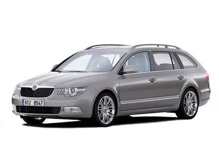 2D коврики EVA в салон и багажник  на Skoda Superb II универсал (2008-2015)